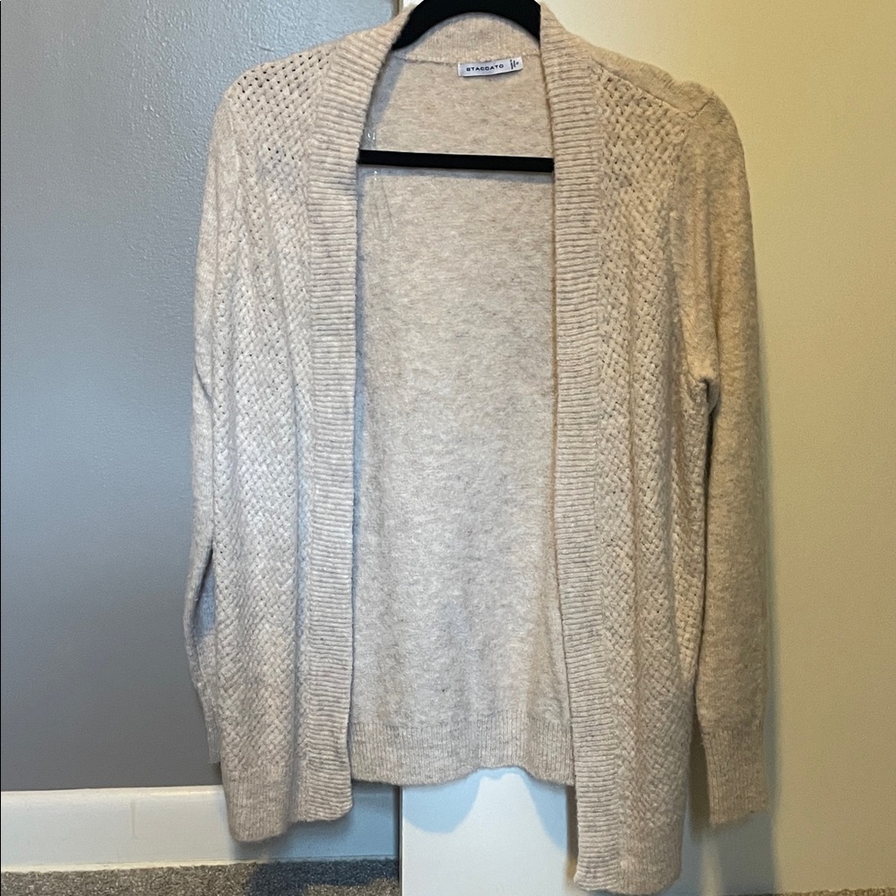Staccato Soft Beige Knit Cardigan